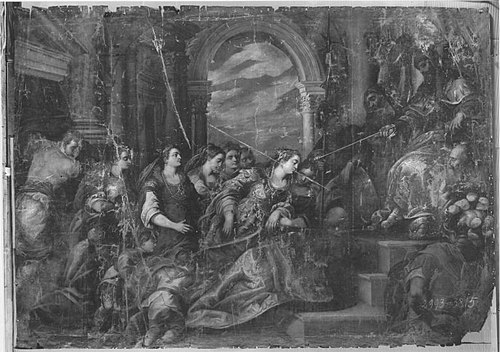 Esther in front of Ahasver, 1576, Andrea Vicentino