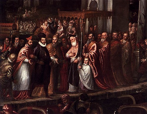 The Doge and the Patriarch Welcoming Henri III, King of France, , Andrea Vicentino