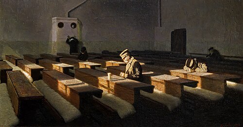 Christmas for those left behind, 1903, Angelo Morbelli