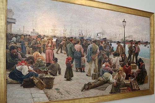 gli emigranti, 1896, Angiolo Tommasi