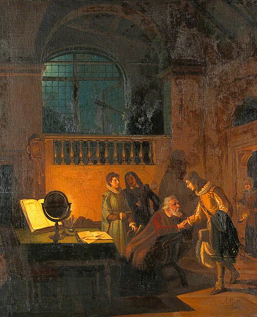 Galileo Galilei Receiving John Milton, , Annibale Gatti