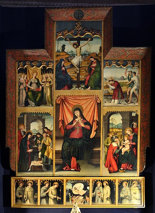 Altarpiece of Madonna del Parto (Iglesias), 1550, Antioco Mainas