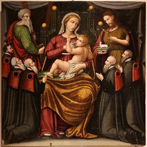 scomparto centrale del retablo della madonna dei consiglieri di oristano, , Antioco Mainas