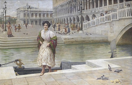 A Venetian beauty, 1912, Antonio Ermolao Paoletti