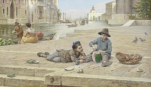 The melon sellers., 1912, Antonio Ermolao Paoletti