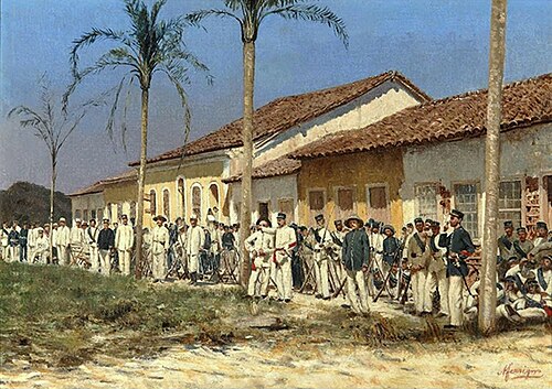 Polícia acampada em Caraguatatuba, 1893, Antonio Ferrigno