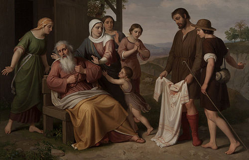 Jacob receives Joseph's bloody tunic, 1842, Pelegrín Clavé y Roqué