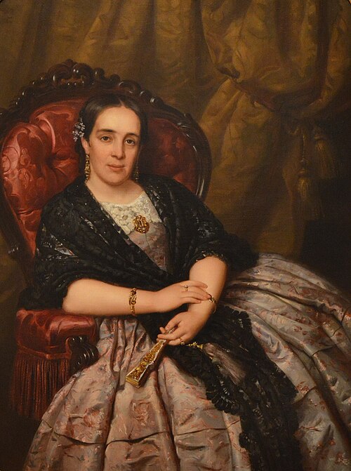Retrat d'Ana García Icazbalceta, esposa de l'arquitecte de la Hidalga, 1851, Pelegrín Clavé y Roqué