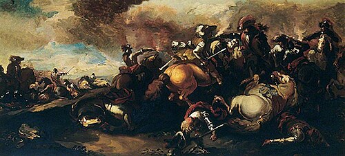 Battle Scene Cavalry Skirmish, 1911, Antonio Maria Marini