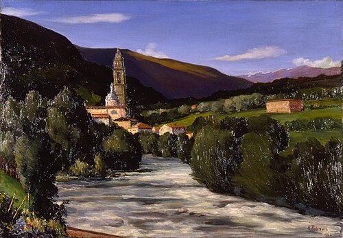 Edolo, Oglio River, 1924, Antonio Pasinetti