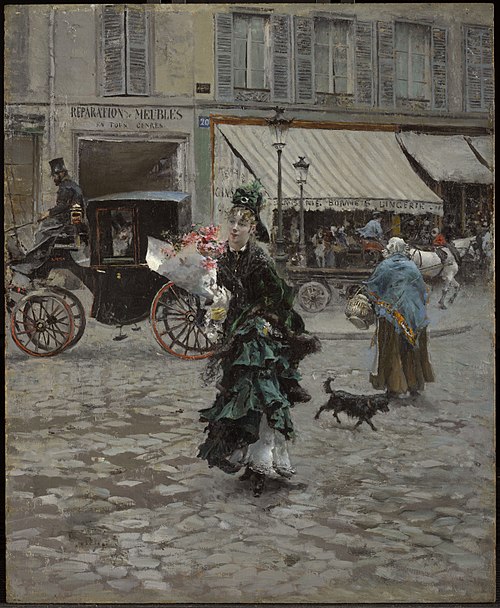 En traversant la rue, 1873, Giovanni Boldini