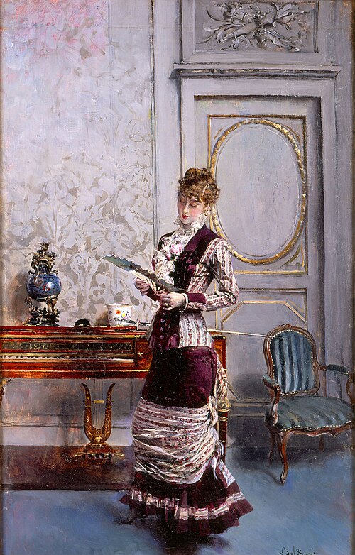 Berthe admiring a fan, 1878, Giovanni Boldini