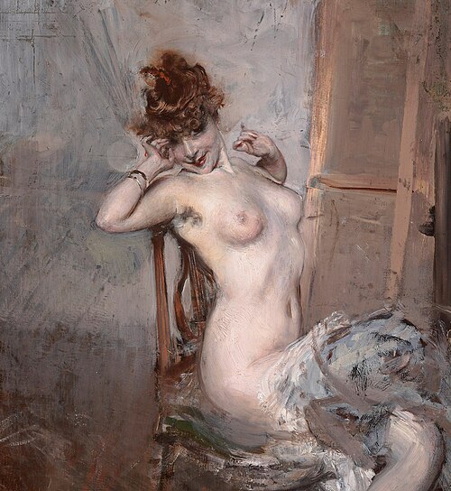 Nu de jeune femme assise, 1887, Giovanni Boldini