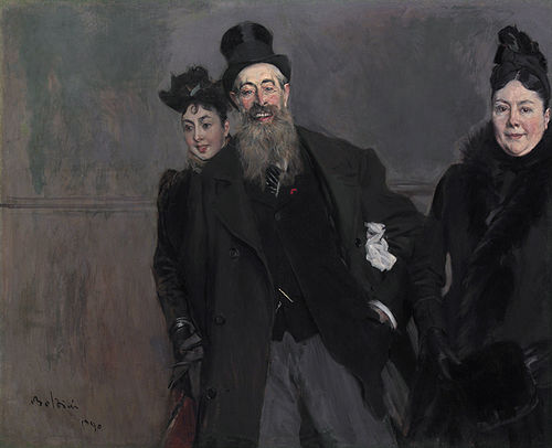 Le Peintre John Lewis Brown avec sa femme et sa fille, 1890, Giovanni Boldini