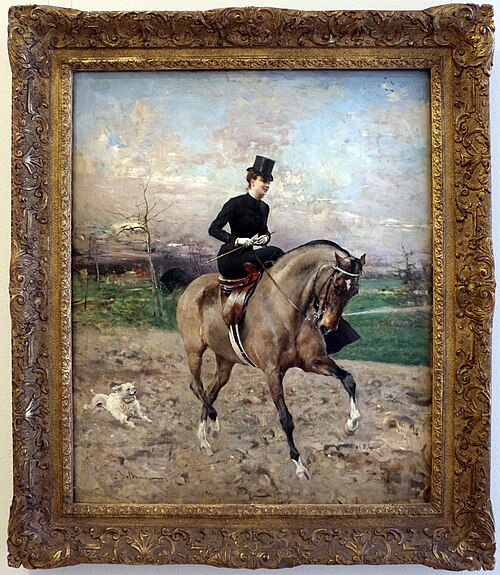 Alice Regnault à cheval, 1878, Giovanni Boldini