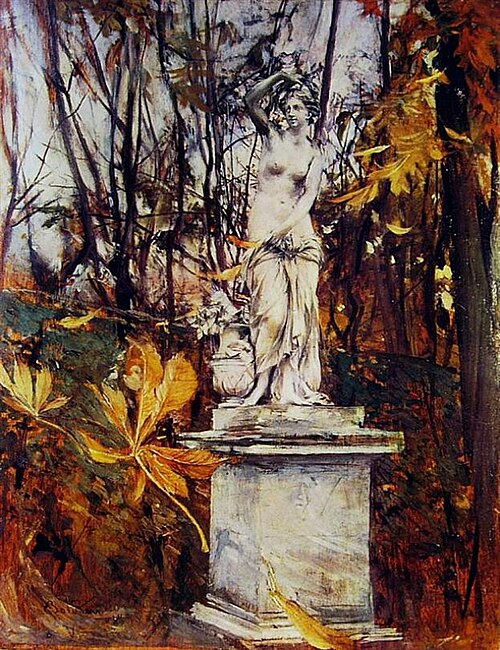 Statue dans le parc de Versailles, 1895, Giovanni Boldini