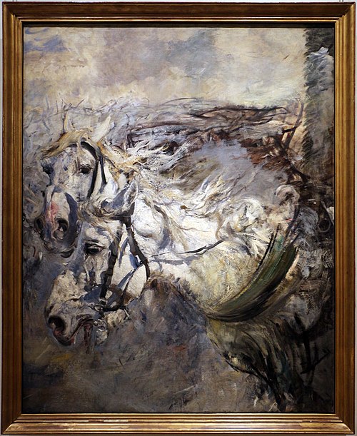 Deux Chevaux blancs, 1880, Giovanni Boldini