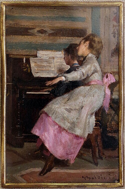 At the piano, 1867, Giovanni Boldini