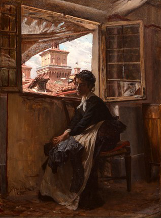 From the attic in Ferrara, 1870, Giovanni Boldini