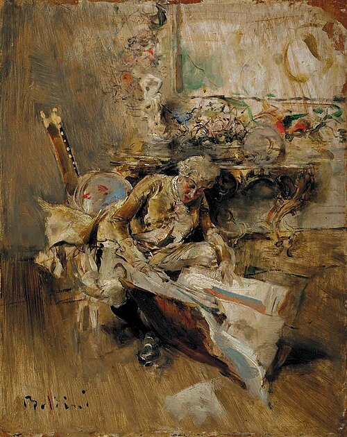 The art connoisseur, 1874, Giovanni Boldini