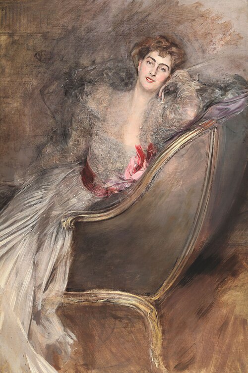 Lady reclining on bergère, 1905, Giovanni Boldini