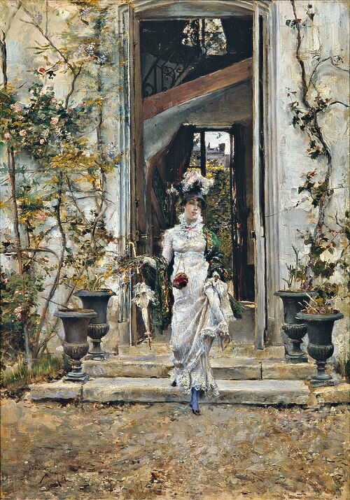 Berthe leaving for a walk, 1874, Giovanni Boldini