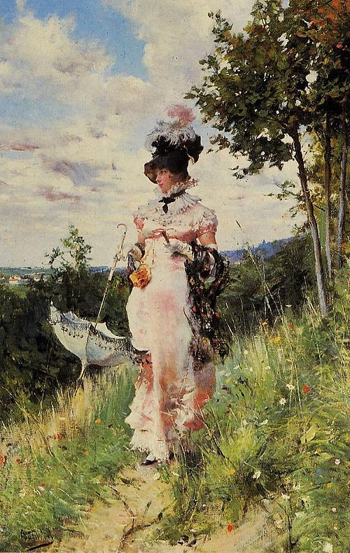 The Summer Stroll, 1873, Giovanni Boldini