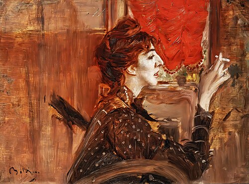 Le rideau rouge, 1904, Giovanni Boldini