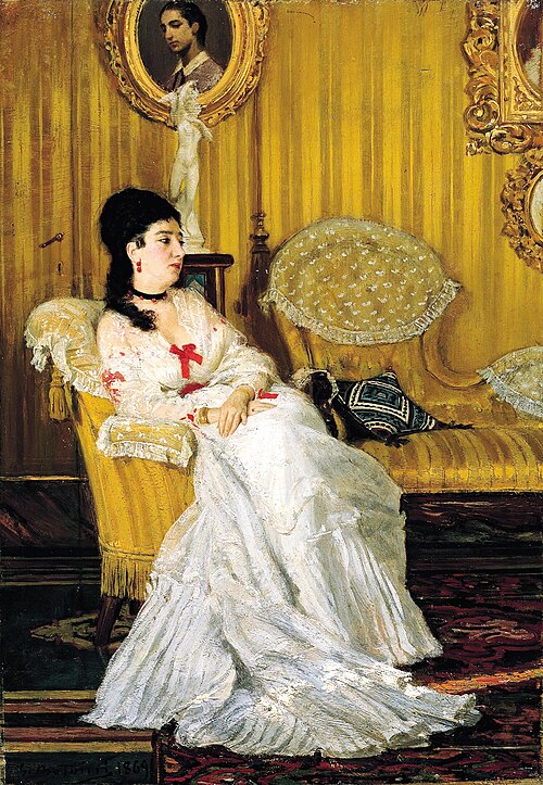 Portrait de la comtesse Carlotta Aloisi Papudoff, 1869, Giovanni Boldini