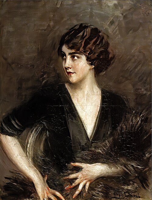Dame à l'étole en fourrure foncée, 1907, Giovanni Boldini