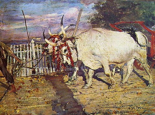 Bovi al carro, , Giovanni Boldini