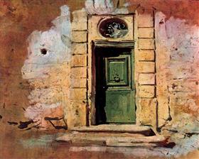 Door in Montmartre, 1873, Giovanni Boldini