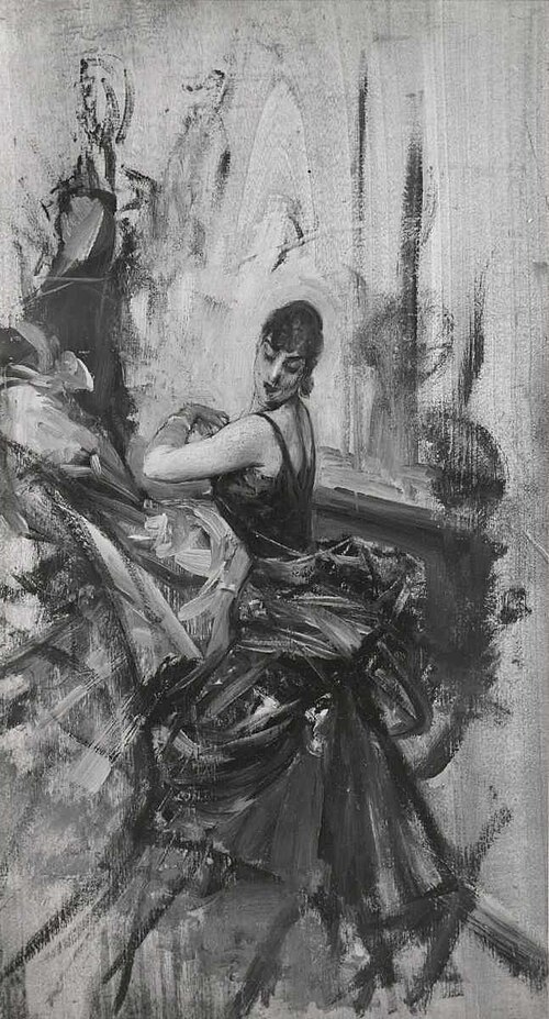 Figura femminile vista di spalle, 1878, Giovanni Boldini