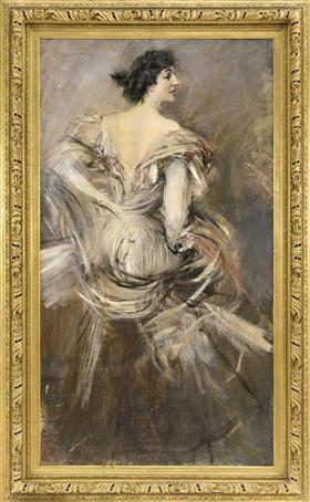 Lady in Brown Evening Dress, 1894, Giovanni Boldini