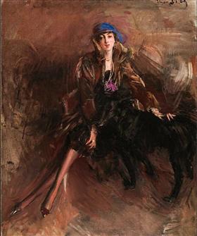 Lady with Black Greyhound, 1931, Giovanni Boldini