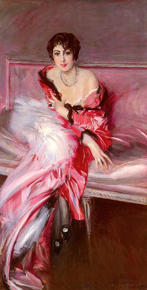 Portrait Of Madame Juillard In Red, 1912, Giovanni Boldini