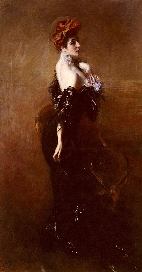 Portrait Of Madame Pages In Evening Dress, 1912, Giovanni Boldini