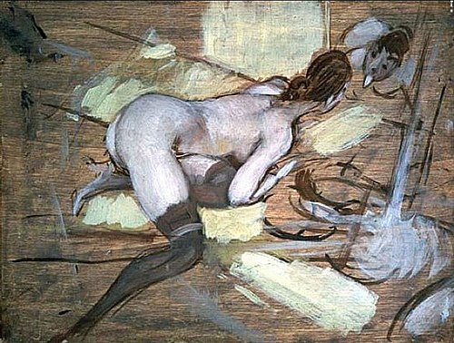 Nude Woman reclining on Yellow Cushions, 1931, Giovanni Boldini