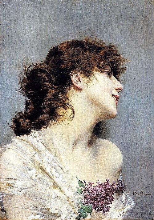Profile Of A Young Woman, , Giovanni Boldini