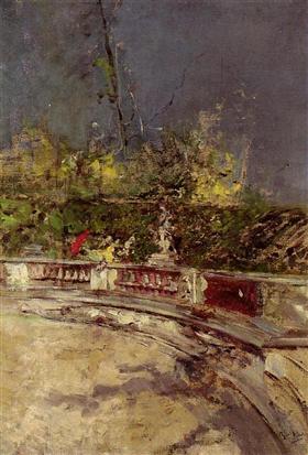 The Red Umbrella, 1875, Giovanni Boldini