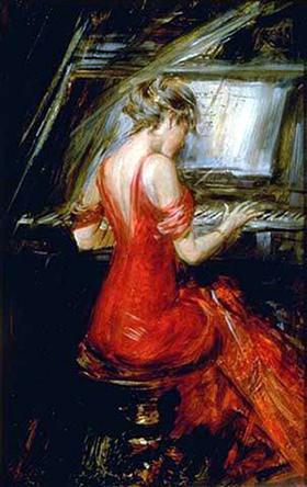 The Woman in red, 1931, Giovanni Boldini
