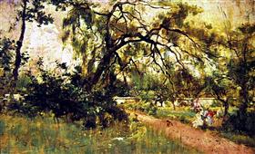 Women's Figures in the Park, 1875, Giovanni Boldini