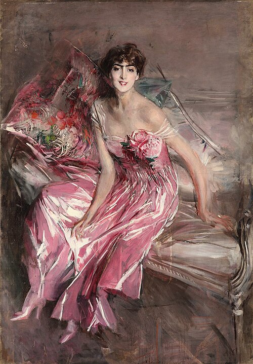 La Dame en rose, 1916, Giovanni Boldini
