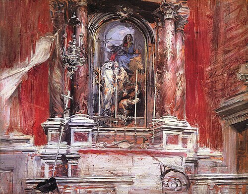 Altare della chiesa dei Gesuati a Venezia, 1907, Giovanni Boldini