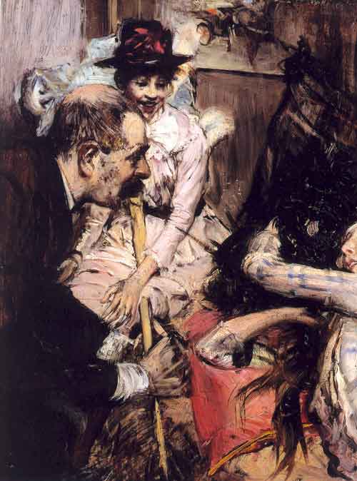 La visita domenicale, 1882, Giovanni Boldini