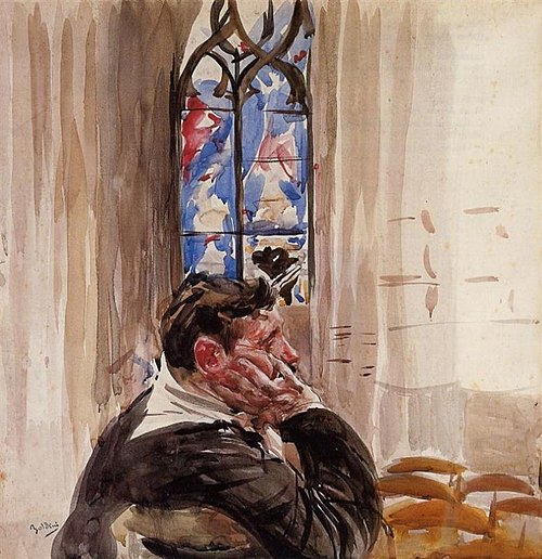 Portrait of Man in Church, 1900, Giovanni Boldini