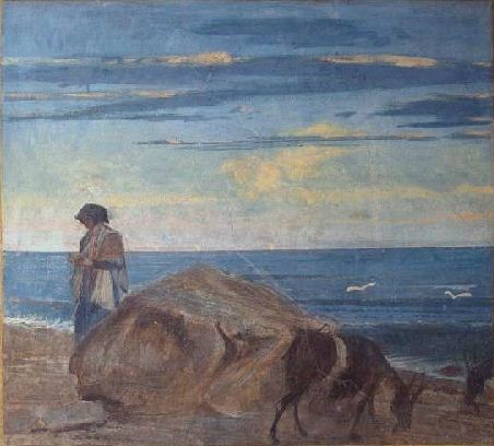 Paesaggio marino con guardiana di capre, 1868, Giovanni Boldini