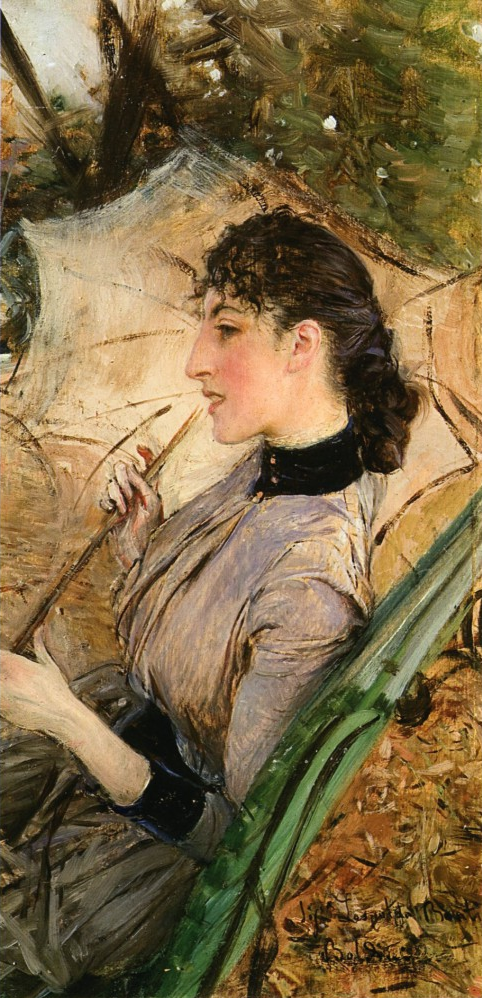 Ritratto di Alaide Banti con l'ombrellino, 1880, Giovanni Boldini