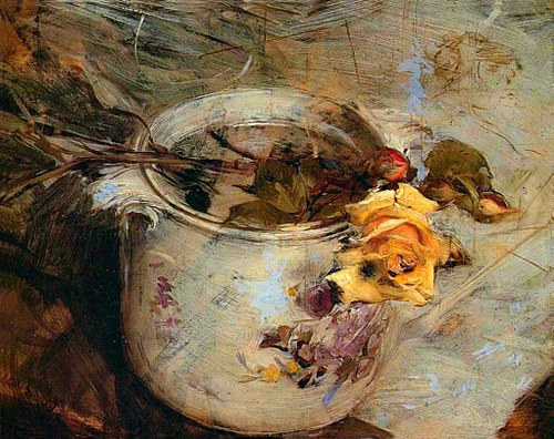 The Rose in Vase of Sassonia, , Giovanni Boldini
