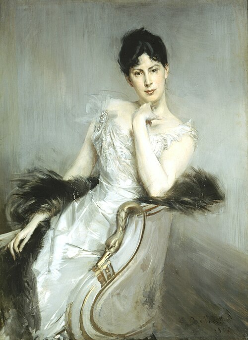 Lady in white dress, 1902, Giovanni Boldini